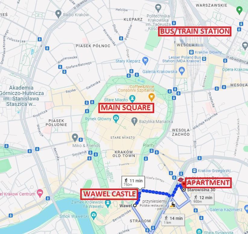Traditional Apartment Starowislna Street Krakow Ngoại thất bức ảnh
